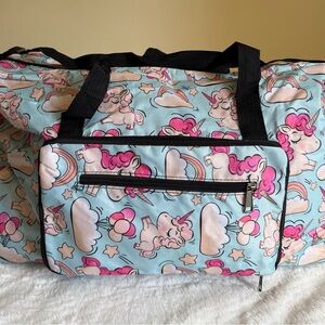 Foldable Unicorn Print Travel Weekender
